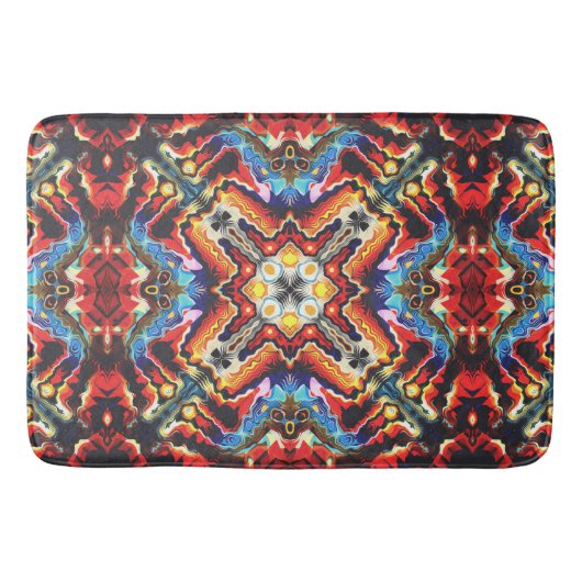 Colorful Tribal Motif Badmat (Voorkant)