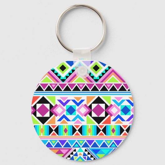Colorful Tribal Patroon Sleutelhanger (Voorkant)