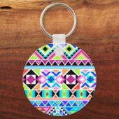 Colorful Tribal Patroon Sleutelhanger (Voorkant)