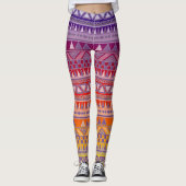 Colorful Tribal Print Leggings (Voorkant)