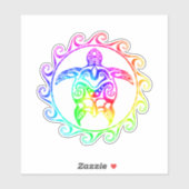 Colorful Tribal Turtle Sticker (Vel)