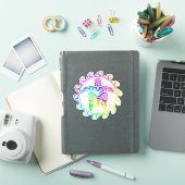 Colorful Tribal Turtle Sticker (iPad Cover)