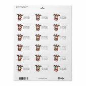 Colorful Tribal Zee Turtle Etiket (Full Sheet)