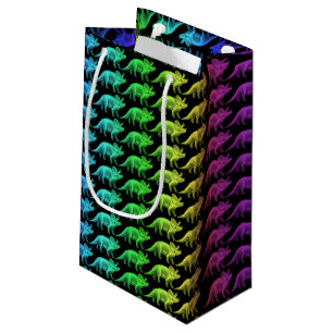 Colorful Triceratops Dinosaur Gift Bag Klein Cadeauzakje