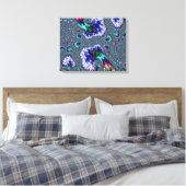 Colorful Trippy Groovy Spiral Abstract Fractal Canvas Afdruk (Insitu (Slaapkamer))