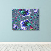 Colorful Trippy Groovy Spiral Abstract Fractal Canvas Afdruk (Insitu (Houten vloer))