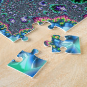 Colorful Trippy Groovy Spiral Abstract Fractal Jig Legpuzzel (Zijkant)