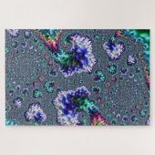 Colorful Trippy Groovy Spiral Abstract Fractal Jig Legpuzzel (Horizontaal)