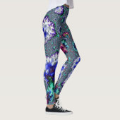 Colorful Trippy Groovy Spiral Abstract Fractal Leggings (Rechts)