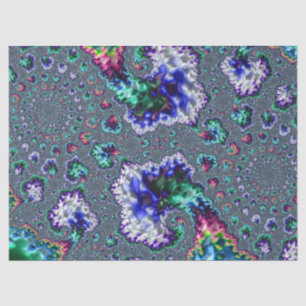 Colorful Trippy Groovy Spiral Abstract Fractal Tissuepapier