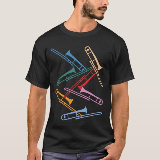 Colorful Trombones T-shirt (Voorkant)