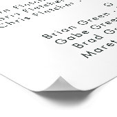 Colorful Tropical | Alfabetisch Zitdiagram Poster (Hoek)