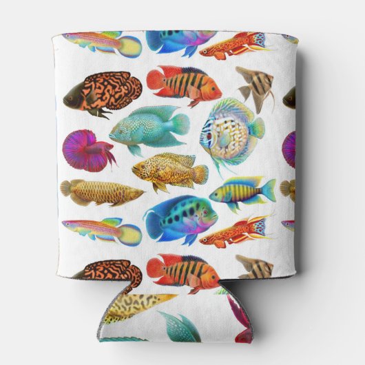 Colorful Tropical Aquarium Fish Blikjeskoeler (Achterkant)