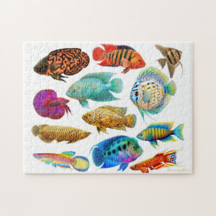 Colorful Tropical Aquarium Fish Puzzle Legpuzzel