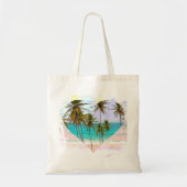 Colorful Tropical Beach Canvas tas Heart (Voorkant)