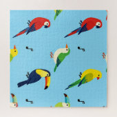Colorful Tropical Birds Pattern Legpuzzel (Horizontaal)