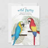 Colorful Tropical Birds QR Code Social Media Kaart (Voorkant)