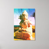Colorful Tropical Buddha Stretched Canvas Print (Voorkant)