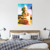 Colorful Tropical Buddha Stretched Canvas Print (Insitu (Slaapkamer))