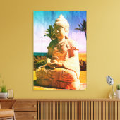 Colorful Tropical Buddha Stretched Canvas Print (Insitu (Woonkamer))