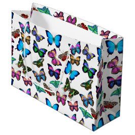 Colorful Tropical Butterflies Gift Bag Large Cadeautasje