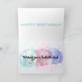 Colorful Tropical Cocktail Umbrellas 55th Birthday Kaart (Binnen)