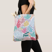 Colorful Tropical Collage Pattered Canvas tas (Dichtbij)