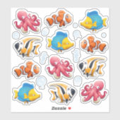 Colorful Tropical Fish Kind Sticker (Vel)