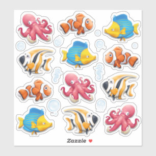 Colorful Tropical Fish Kind Sticker