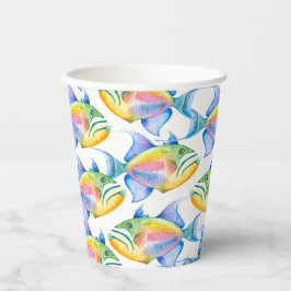 Colorful Tropical Fish Pattern Cups Papieren Bekers