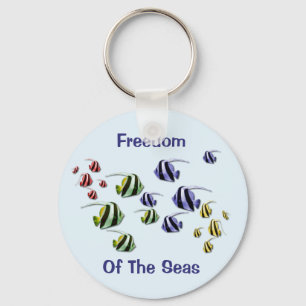 Colorful Tropical Fish Swimming Free Keyring Sleutelhanger