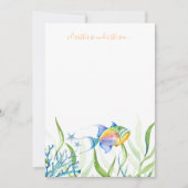 Colorful Tropical Fish Waterverf Note Card Notitiekaartje (Voorkant)