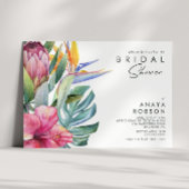 Colorful Tropical Floral Bridal Shower Uitnodiging