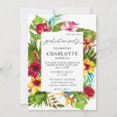 Colorful Tropical Floral Gradual Party Kaart (Voorkant)