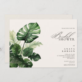 Colorful Tropical Floral | Greenery bridal shower  Kaart