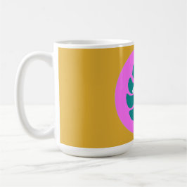 Colorful tropical floral modern name Mug Koffiemok