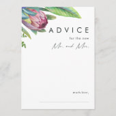 Colorful Tropical Floral Paars Wedding Advieskaart (Voorkant)