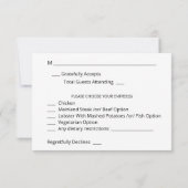 Colorful Tropical Floral w Meal RSVP (Achterkant)