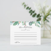 Colorful Tropical Floral Weddenschap Card Briefkaart (Staand voorkant)