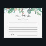Colorful Tropical Floral Weddenschap Card Briefkaart<br><div class="desc">Deze kleurrijke tropische bloemenbruiloft advies kaart is perfect voor een bestemming bruiloft. Het ontwerp is voorzien van geïllustreerde witte, gele, roze, blush bloemen met prachtig waterverf groene bladeren, inspirerende elegantie. Deze kaarten zijn ideaal voor een bruiloft, vrijgezellenfeest, baby shower, afstudeerfeest & meer. Personaliseer de kaarten met de namen van de...</div>