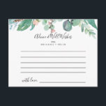 Colorful Tropical Floral Weddenschap Card Briefkaart<br><div class="desc">Deze kleurrijke tropische bloemenbruiloft advies kaart is perfect voor een bestemming bruiloft. Het ontwerp is voorzien van geïllustreerde witte, gele, roze, blush bloemen met prachtig waterverf groene bladeren, inspirerende elegantie. Deze kaarten zijn ideaal voor een bruiloft, vrijgezellenfeest, baby shower, afstudeerfeest & meer. Personaliseer de kaarten met de namen van de...</div>