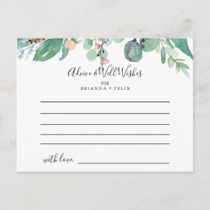 Colorful Tropical Floral Weddenschap Card Briefkaart