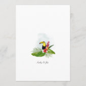 Colorful Tropical Floral  Wedding Menu (Achterkant)