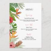 Colorful Tropical Floral Wedding Menu (Voorkant)