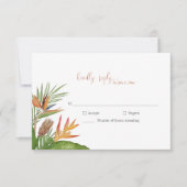 Colorful Tropical Floral Wedding RSVP (Voorkant)