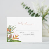 Colorful Tropical Floral Wedding RSVP (Staand voorkant)
