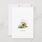 Colorful Tropical Floral Wedding RSVP Kaartje (Achterkant)