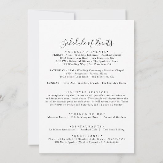 Colorful Tropical Floral Wedding Welcome Letter (Achterkant)