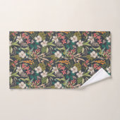 Colorful Tropical Flower Pattern Bad Handdoek (Handdoek)