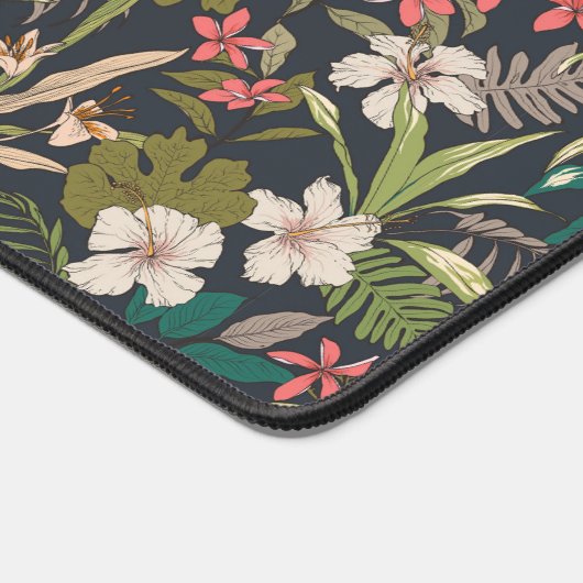Colorful Tropical Flower Pattern Bureaumat (Hoek)